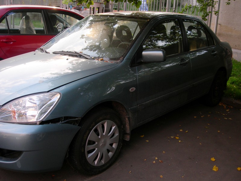 ДТП, Мицубиси Лансер, Mitsubishi Lancer, вид после аварии.