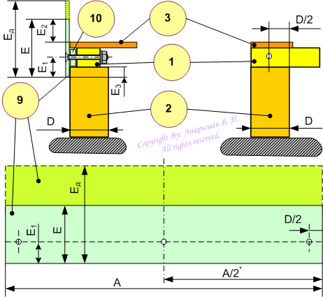  Крепление боковин кровати кушетки. Рисунок: Апарышев В.П.